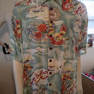 Vtg Jimmy Buffet Giant Tag 2000 A Beach Odyssey Short Sleeve Button Front Sz XL